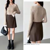 レイヤード風フレア袖ニット リブニット スリットスリーブ | COCOMOMO | 詳細画像23 