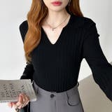 スキッパーニットトップス リブニット 韓国ファッション | COCOMOMO | 詳細画像22 