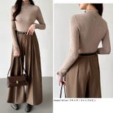 ふわふわ裏起毛 袖レース ハイネックニットトップス | COCOMOMO | 詳細画像11