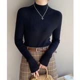 ハイネックニット ニットトップス リブニット | COCOMOMO | 詳細画像16 