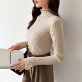 重ね着風レースニット ハイネック 袖レースニット | COCOMOMO | 詳細画像8