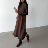 ジャンパースカート ショルダーフリル ニットワンピース | COCOMOMO | 詳細画像3 