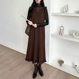 ジャンパースカート ショルダーフリル ニットワンピース | COCOMOMO | 詳細画像6 