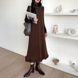 ジャンパースカート ショルダーフリル ニットワンピース | COCOMOMO | 詳細画像7 