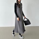 ジャンパースカート ショルダーフリル ニットワンピース | COCOMOMO | 詳細画像9 