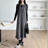 ジャンパースカート ショルダーフリル ニットワンピース | COCOMOMO | 詳細画像12 