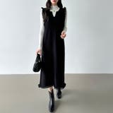 ジャンパースカート ショルダーフリル ニットワンピース | COCOMOMO | 詳細画像14 