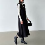 ジャンパースカート ショルダーフリル ニットワンピース | COCOMOMO | 詳細画像15 