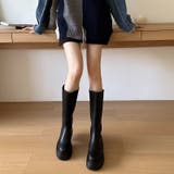 サイドゴアブーツ 厚底 ロングブーツ | COCOMOMO | 詳細画像13 