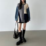 サイドゴアブーツ 厚底 ロングブーツ | COCOMOMO | 詳細画像14 