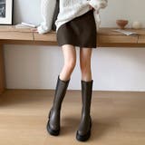 サイドゴアブーツ 厚底 ロングブーツ | COCOMOMO | 詳細画像2 