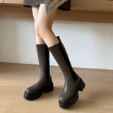 サイドゴアブーツ 厚底 ロングブーツ | COCOMOMO | 詳細画像3 