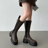 サイドゴアブーツ 厚底 ロングブーツ | COCOMOMO | 詳細画像6 