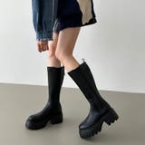 サイドゴアブーツ 厚底 ロングブーツ | COCOMOMO | 詳細画像8 