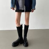 サイドゴアブーツ 厚底 ロングブーツ | COCOMOMO | 詳細画像9 