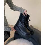 厚底ブーツ レースアップショートブーツ トラックソール | COCOMOMO | 詳細画像6 