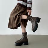 厚底ショートブーツ トラックソール バックジップ | COCOMOMO | 詳細画像8 