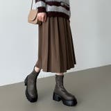 厚底ショートブーツ トラックソール バックジップ | COCOMOMO | 詳細画像11 