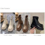 ショートブーツ 厚底ブーツ ジップアップ | COCOMOMO | 詳細画像24