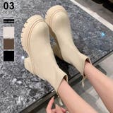 アイボリー | ショートブーツ 厚底ブーツ ジップアップ | COCOMOMO