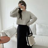 クルーネックショートニット ダメージ加工 ショート丈トップス | COCOMOMO | 詳細画像4 