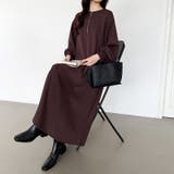 ハーフジップワンピース 前後2way ロングワンピース | COCOMOMO | 詳細画像12