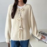 前後2way リボンカーディガン ニットカーディガン | COCOMOMO | 詳細画像10 