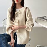 前後2way リボンカーディガン ニットカーディガン | COCOMOMO | 詳細画像11 