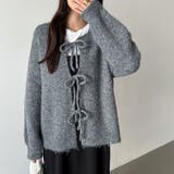 前後2way リボンカーディガン ニットカーディガン | COCOMOMO | 詳細画像12 