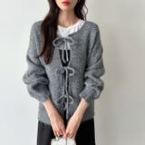 前後2way リボンカーディガン ニットカーディガン | COCOMOMO | 詳細画像14 