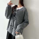 前後2way リボンカーディガン ニットカーディガン | COCOMOMO | 詳細画像16 