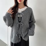 前後2way リボンカーディガン ニットカーディガン | COCOMOMO | 詳細画像17 