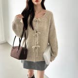 前後2way リボンカーディガン ニットカーディガン | COCOMOMO | 詳細画像20 