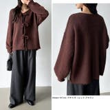 前後2way リボンカーディガン ニットカーディガン | COCOMOMO | 詳細画像4 