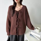 前後2way リボンカーディガン ニットカーディガン | COCOMOMO | 詳細画像5 