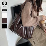 ダークブラウン | トートバッグ大容量 ショルダーバッグ フェイクレザーバッグ | COCOMOMO