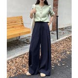 ワイドパンツ タックワイドパンツ ハイウエストパンツ | COCOMOMO | 詳細画像6 