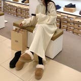 裏起毛 ハーフジップワンピース ロングワンピース | COCOMOMO | 詳細画像10 