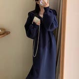 裏起毛 ハーフジップワンピース ロングワンピース | COCOMOMO | 詳細画像15 