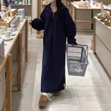 裏起毛 ハーフジップワンピース ロングワンピース | COCOMOMO | 詳細画像17 