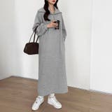 裏起毛 ハーフジップワンピース ロングワンピース | COCOMOMO | 詳細画像20 