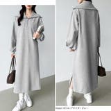 裏起毛 ハーフジップワンピース ロングワンピース | COCOMOMO | 詳細画像23 