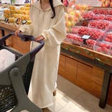 裏起毛 ハーフジップワンピース ロングワンピース | COCOMOMO | 詳細画像8 