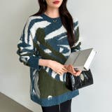 モヘアタッチ マーブル柄セーター オーバーサイズニット | COCOMOMO | 詳細画像10 