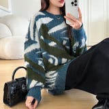 モヘアタッチ マーブル柄セーター オーバーサイズニット | COCOMOMO | 詳細画像13 