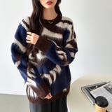 モヘアタッチ マーブル柄セーター オーバーサイズニット | COCOMOMO | 詳細画像15 