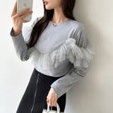 チュールドッキングトップス 2wayチュール ロンT | COCOMOMO | 詳細画像3 