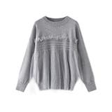 チュールドッキングニット ビスチェ風トップス チュニック | COCOMOMO | 詳細画像37 