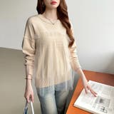 チュールドッキングニット ビスチェ風トップス チュニック | COCOMOMO | 詳細画像18 