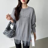 チュールドッキングニット ビスチェ風トップス チュニック | COCOMOMO | 詳細画像4 